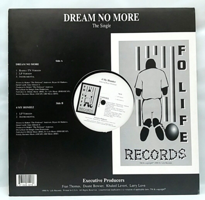 Vinyl) Vontel – Dream No More / 4 My Homiez, US OG, Promo, Fo Life