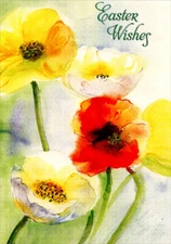 Watercolor Flowers - Designer Greetings Easter Card by Designer Greetings