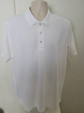 Eddie Bauer Short Sleeve White Golf Polo Shirt Mens Large