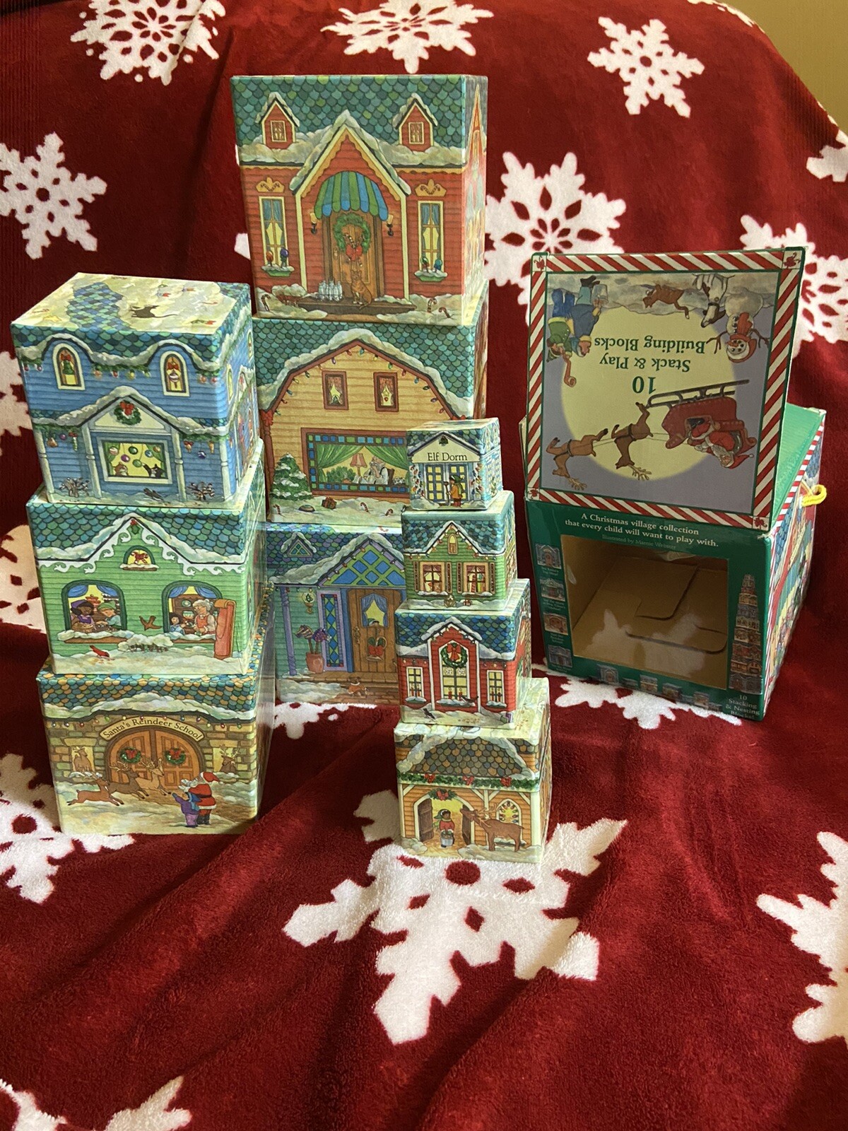 2005 WJ Fantasy Santa’s Village Nesting Blocks Sold By Nordstrom