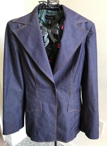 De Coleccion Chaqueta Blazer De Jean Bebe Indigo Para Mujer Talla 8 Ebay