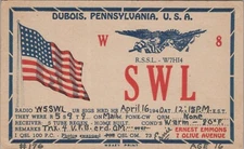 amateur ham shortwave radio QSL postcard Ernest Emmons 1940 Dubois Pennsylvania