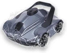 Robotic Cordless Pool Cleaner (2024 Model) - Powerful, 1076 Sq.Ft, 130min
