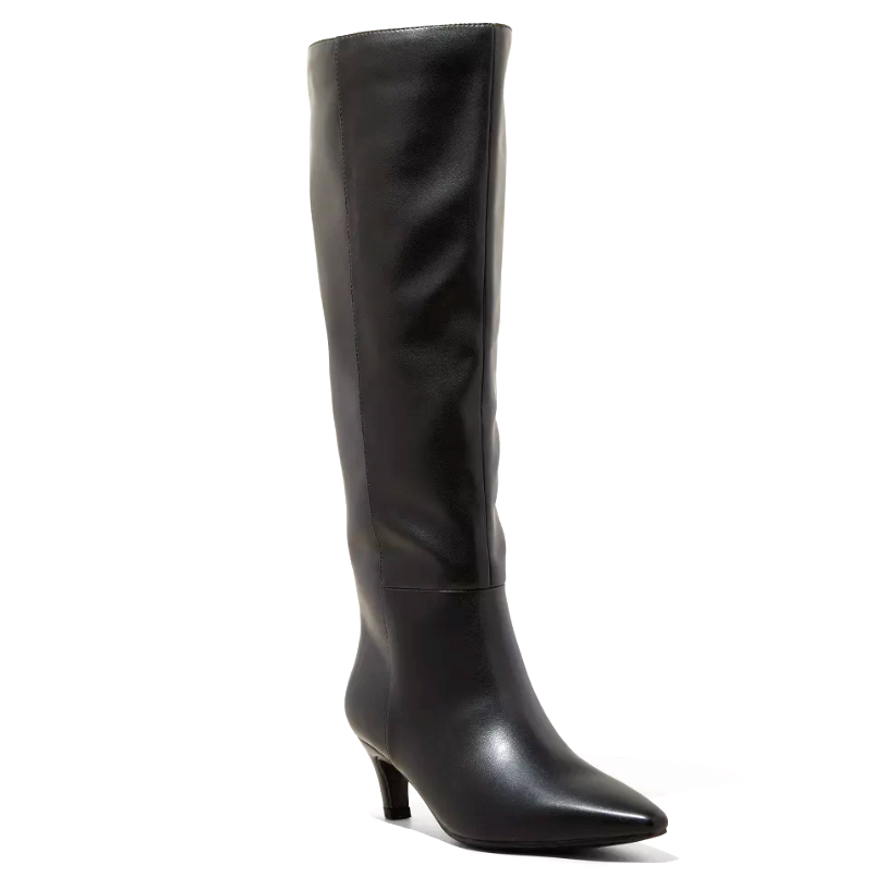 Women's Black Kendra Kitten Heel Tall Dress Boots with Memory Foam Insole New | eBay Women's Black Kendra Kitten Heel Tall Dress Boots with Memory Foam Insole New | eBay