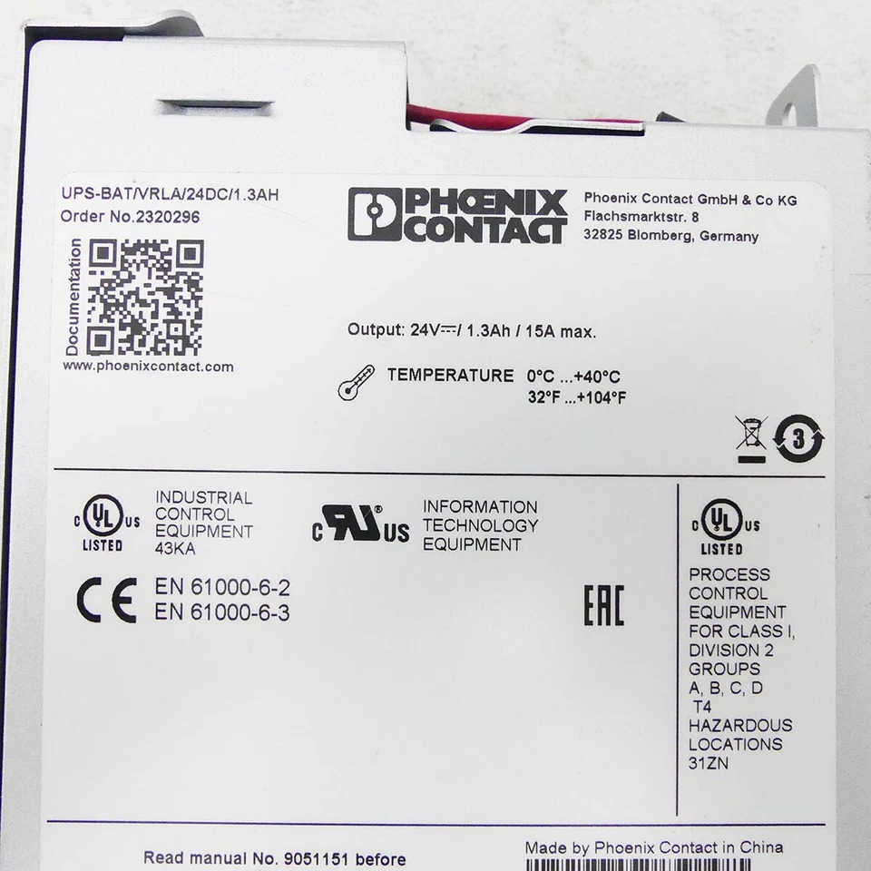 PHOENIX CONTACT UPS-BAT/VRLA/24DC/1.3AH Energiespeicher 2320296 -unused- - Bild 4 von 4