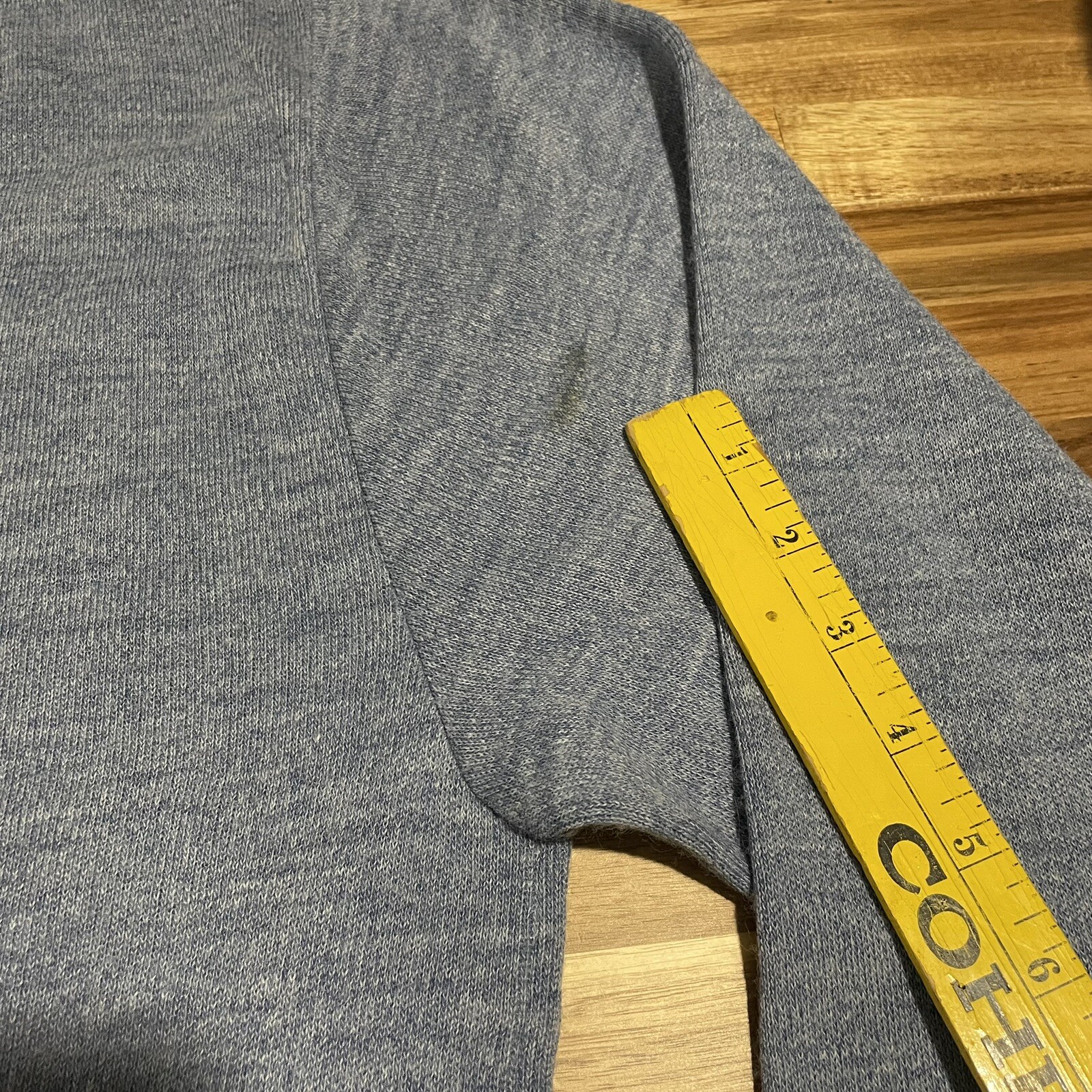 Vintage LE TIGRE Sweater V-NECK Mens 2XL JUMPER Blue Pullover Made in USA 80’s image 7