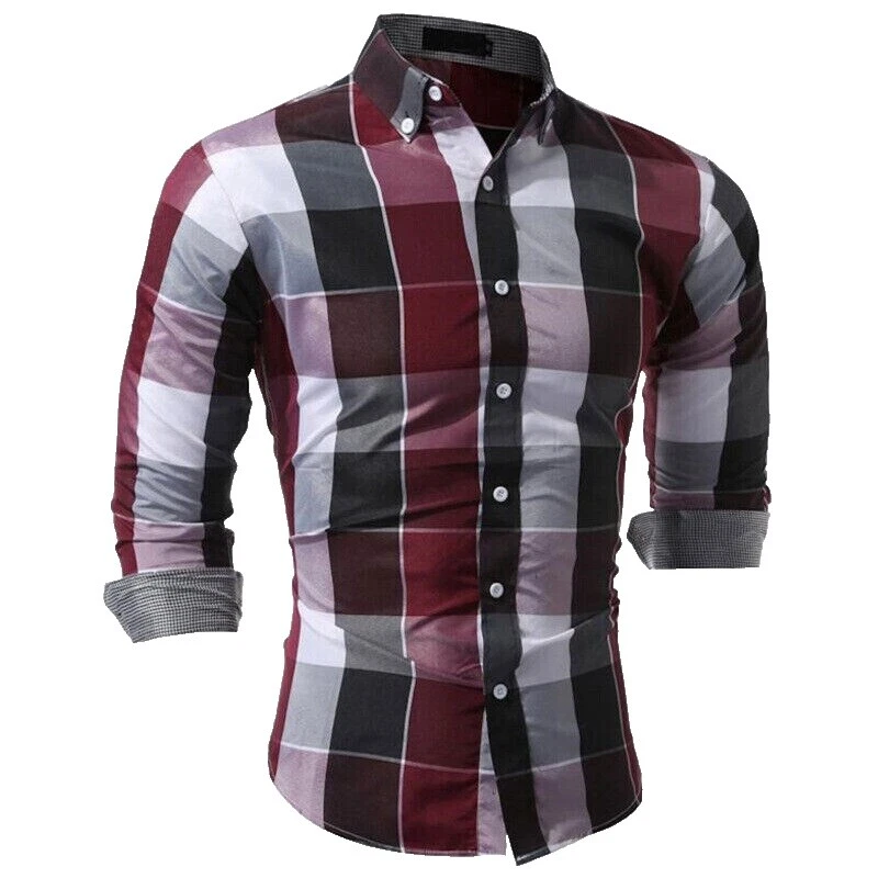 Casual Polyester Casual Button-Down Shirts for Men