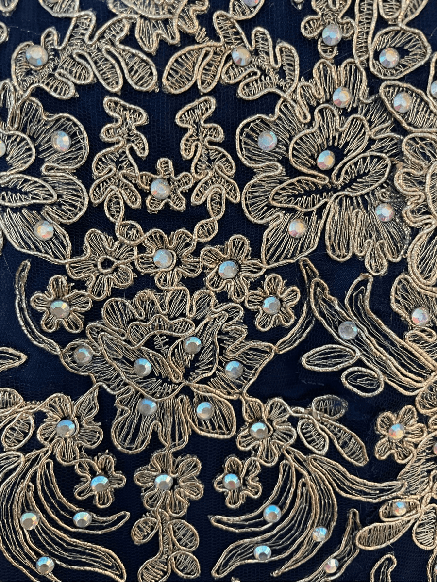 rare editions embroidered mesh dress Embroidered Mesh Maxi Dress main image 0
