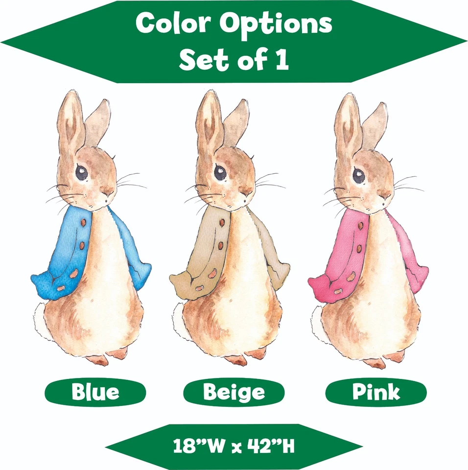 Peter Rabbit Cutout Prop, Baby Shower Backdrop, Easter Decor, Birthday - Image 2 of 3