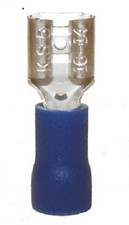 100 BLUE 16-14 GAUGE FEMALE QUICK WIRE CONNECTORS .205"