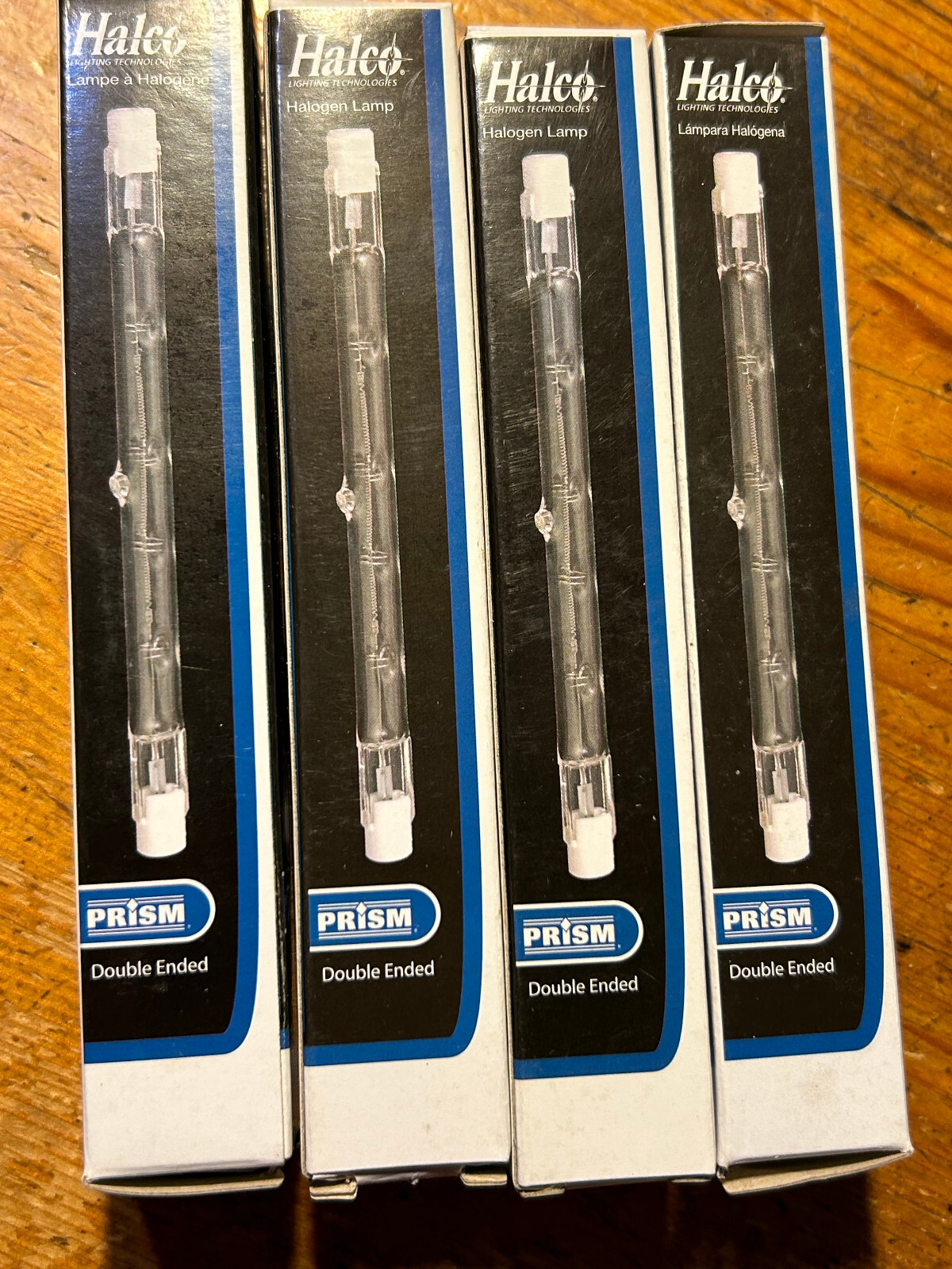 4 x Halco Prism Q150T3C Double Ended Halogen Clear Lamp Light Bulb 107186