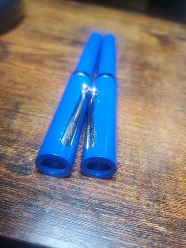 Two Vintage Sheaffer NO NONSENSE Fountain Pen Italic Fine Made in USA Blue