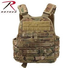 Rothco MOLLE Plate Carrier Vest Black,OD,Coyote,Multicam,ACU,Grey