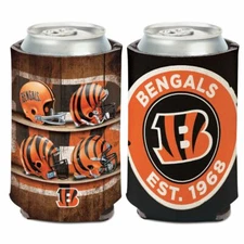 CINCINNATI BENGALS EST. 1968 2 SIDED DESIGN CAN HOLDER NEW WINCRAFT 🐯