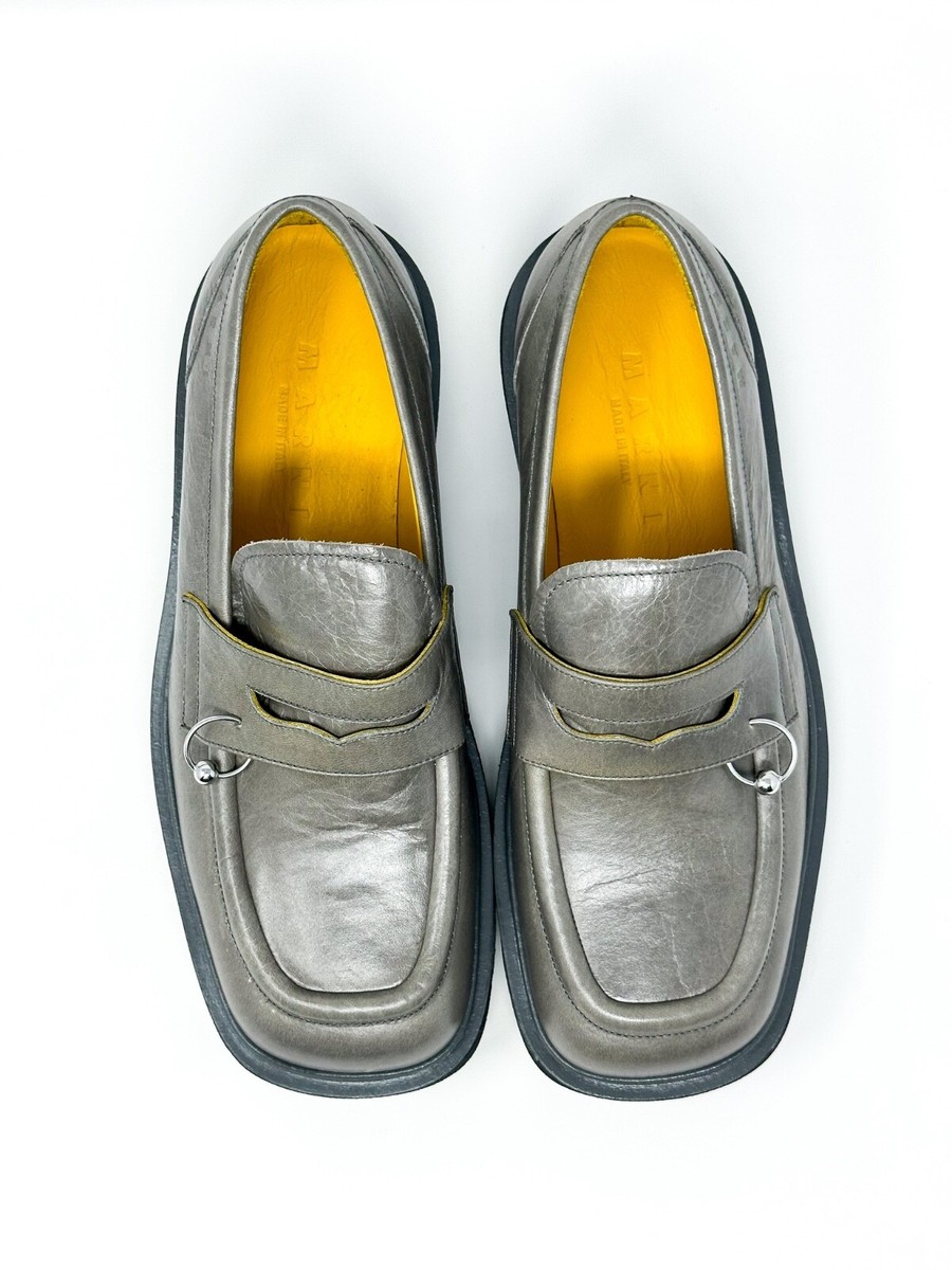 Marni Men's Piercing Moccasin Loafers Grey 7 US / 40 EU $895 | eBay