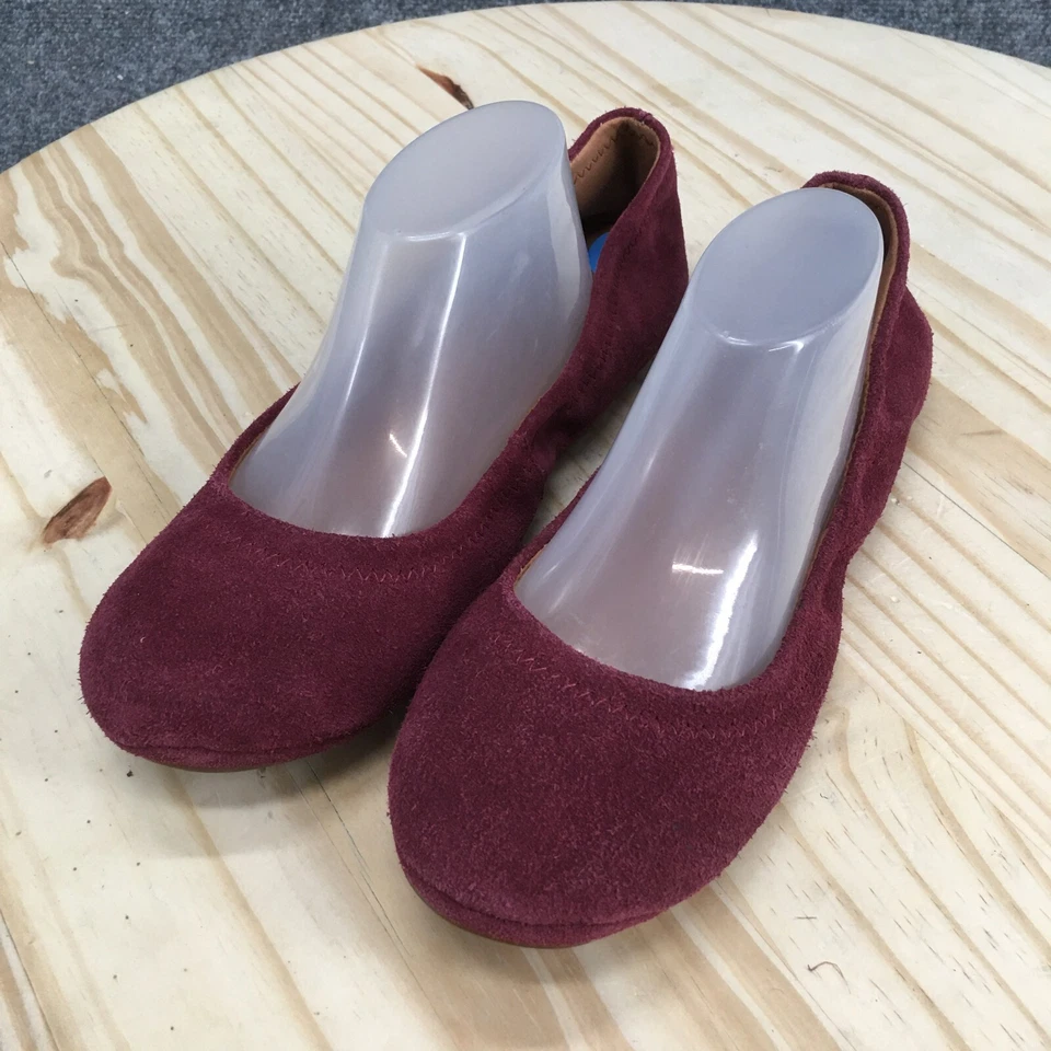 Lucky Brand Zapatos Mujer 7.5 M Erin Ballet Pisos Cuero Granate Comodidad Bajo NUEVO Foto 3 de 4