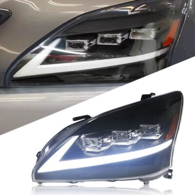 For RX330 RX350 RX400h 2004-2008 L+R LED DRL Headlights Projector