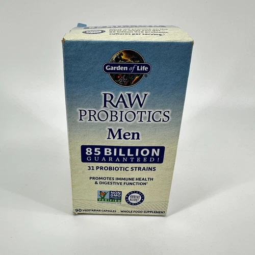 Garden Of Life Raw Probiotics Men 85 Billion 90 Vegetarian Capsules Exp 06/2026