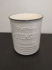 Dowan Large 7.2" Ceramic Utensil Holder Farmhouse Style 