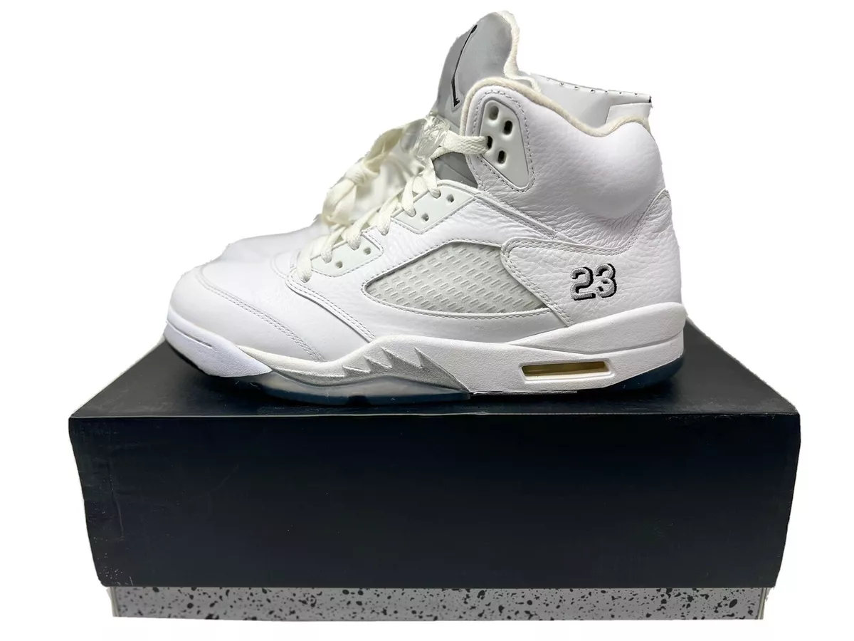 Jordan 5 retro shop metallic white