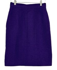 CHANEL Tweed Purple Knee Length Skirt Sz 40 Purple Collection 26-20319 Women’s