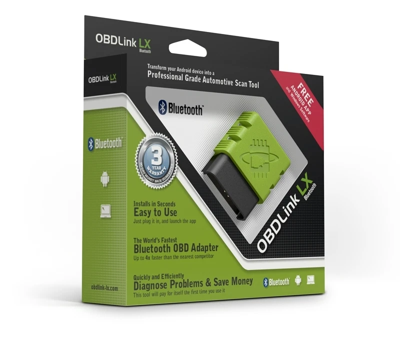 OBDLink LX Bluetooth Adapter incl ScanMaster OBD 2 diagnostic software for  all c