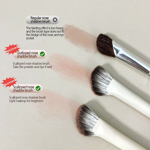 1Pcs Half Fan-shaped Nose Shadow Brush Highlighter Blush Makeup Brushes-v - Picture 5 of 6