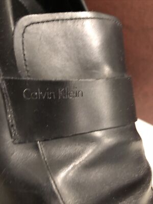 Calvin Klein Sz 9.5 Leather Loafers Hersey | eBay display picture 2