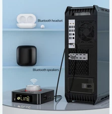 Bluetooth 5.0 Receiver Transmitter Wireless 3.5mm AUX 2 RCA Stereo Audio Adapter