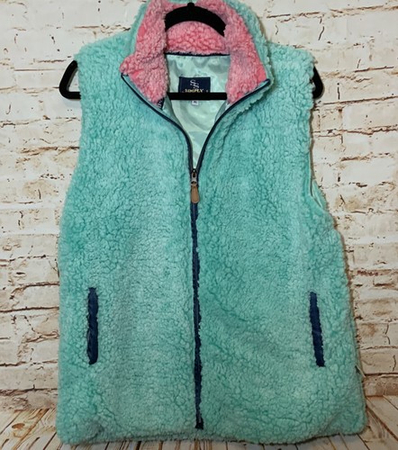 Simply Southern Sherpa Vest XL Seaglass 