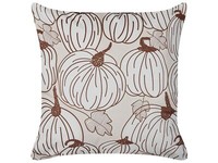 Zierkissen Halloween-Deko Mit KüRbis-Motiv Beige / Braun Samtstoff Gourd