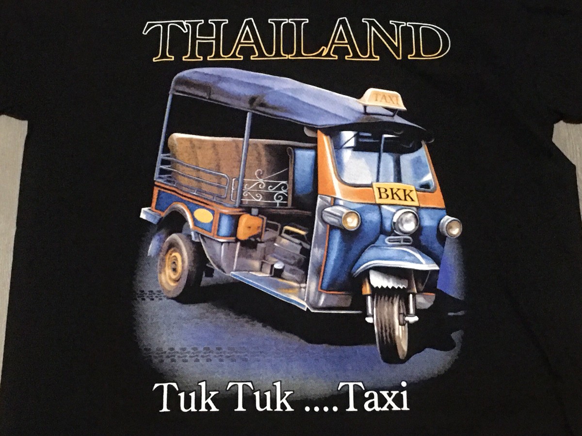 ミュージシャン Tuk-Tuk L/S Tee XL SHADOWS ENTH Thailand Mens Black T Shirt XL Tuk Tuk Taxi Cotton Mr. Big Front +