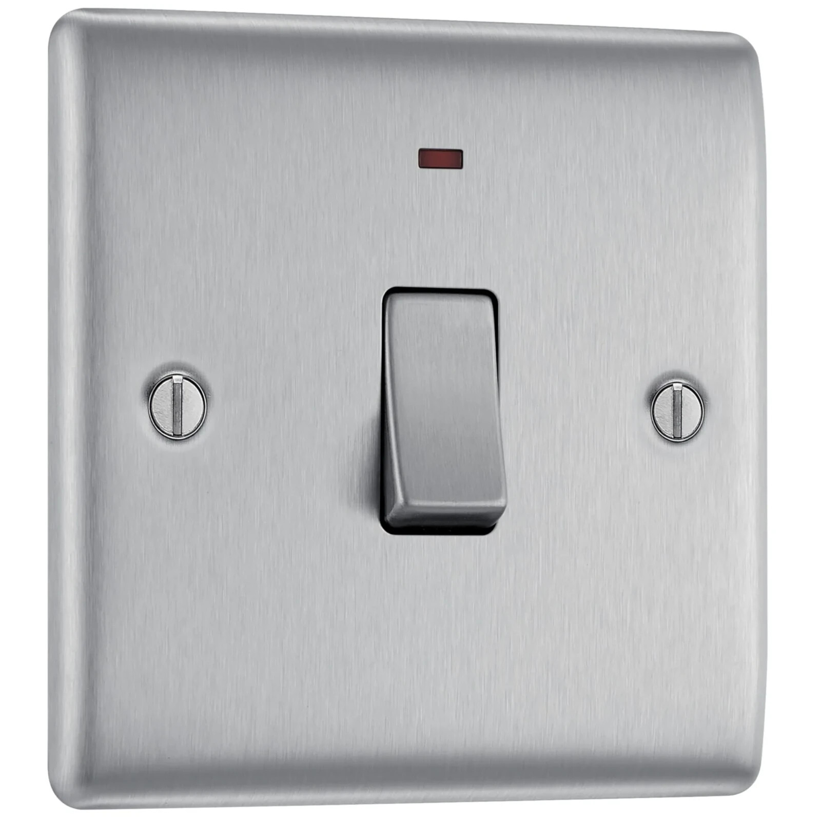 Luceco Uk Ltd Nexus Metal Brushed Steel Single Switch 20A With Power Indicator Nbs31-01 - Image 2