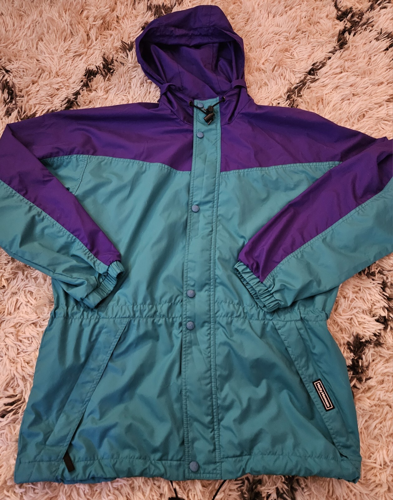 Vintage Helly Hansen Waterproof Rain Jacket for Outdoor Enthusiasts