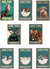 Are You Pooping Metal Aluminum Sign 8"x12" Funny Bathroom Toilet Choose One