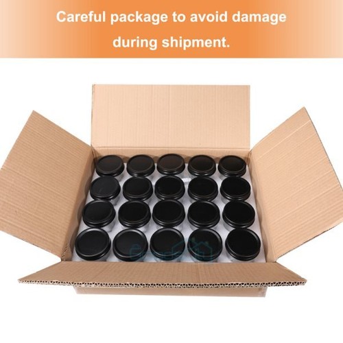 40 packs Mini Wide Mouth Glass Jars w/ Lids Clear For Honey,Jam,Jelly,Baby Foods - Picture 12 of 12