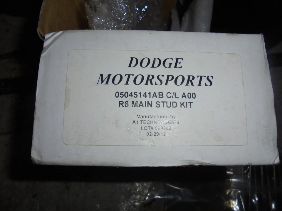 STUD Kit Mains (10) STUDS 7/16 - 4" Lg (10) Bolts 7/16 R6 MOPAR DODGE 05045141AB - Image 2 of 2