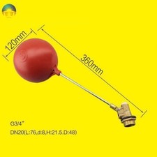1X High Pressure Plastic brass Float ball cock valve float DN15 1/2'' DN20 3/4''