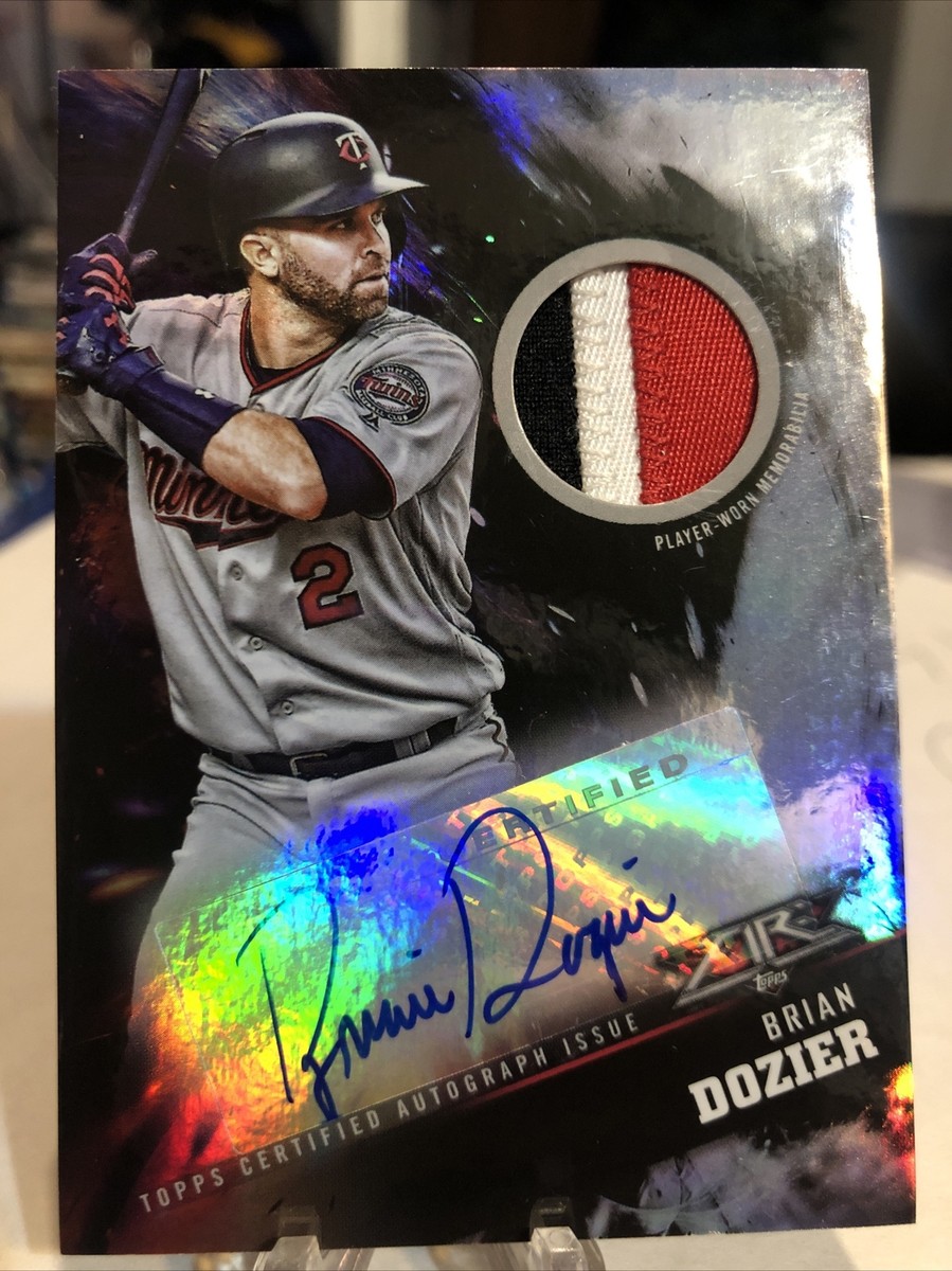 2018 Brian Dozier Topps Fire 3 Color Patch Autograph Minnesota 2018 Brian Dozier Topps Fire 3 Color Patch Autograph Minnesota
