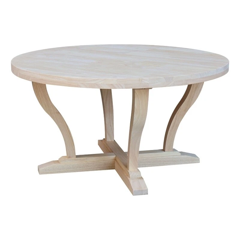 Unfinished round coffee on sale table