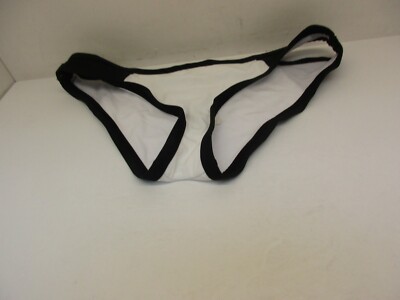 Adore Me  Women's Odyssia Bikini Swim Bottoms White/Black Med New!!!