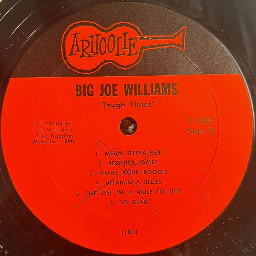 米LP Big Joe Williams Tough Times F1002 ARHOOLIE /00260 Big Joe Williams – Tough Times – Vinyl (LP, Album, Reissue