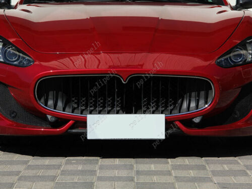1X For Maserati GranTurismo 2008-2017 Glossy Black+Chrome Car Front Bumper Grill - Bild 6 von 6
