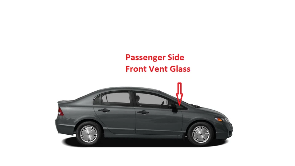 Fits 2006-2011 Honda Civic 4Door Sedan Passenger/Right Front Vent Glass +Glue Foto 2 de 4