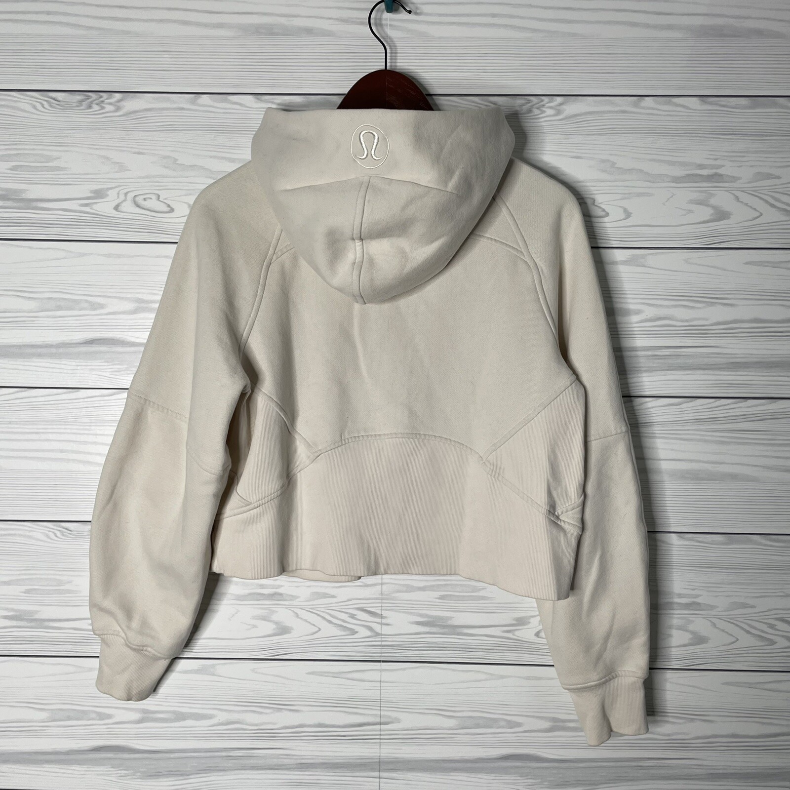 Lululemon Scuba Oversized Full Zip Hoodie Sweatshirt White Opal Womens