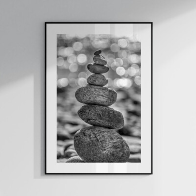 Schwarzweiß Strand Wandbilder Drucke Sonnenuntergang Tropisches Meer Ozean Poster Bilder