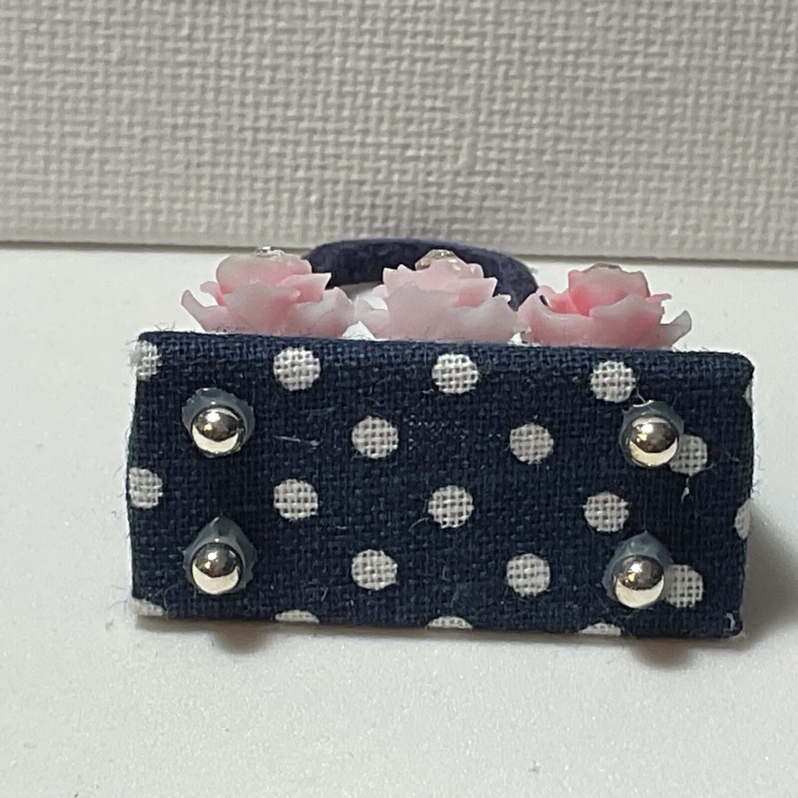 OOAK Barbie Doll Purse Navy Blue Bag For 11” Fashion Dolls Designed by ‘Bee