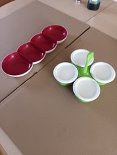TUPPERWARE LOT DE 2 SERVICE APERO , ALLEGRAPERO ROUGE ET POP'S APERO VERT