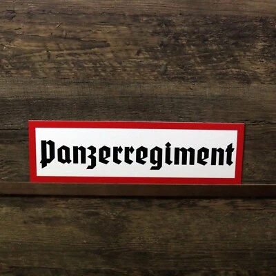 OLDSCHOOL-ROAD-SIGN O.R.S. Schild Panzerregiment Wegweiser WH Militär Deko Hinweisschild 34x10cm Wehrmacht