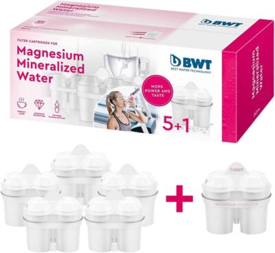 BWT Magnesium Mineralized Water Wasserfilterkartuschen, Kunststoff,Weiß, 6 Stück